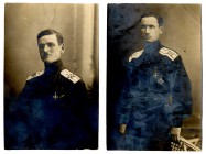 CIVIL WAR, WHITE MOVEMENT
Pair of Real Photo Postcards of two Officers who served in the Kuban Campaign. Col. Emilien Martinenko Fedorovich; and Star...