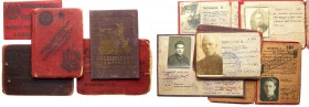 BADGES
Group of five ID Award Booklets for the Badge “To the Hero of the Revolutionary Movement 1917-1918. ” Each book with original photo of recipie...
