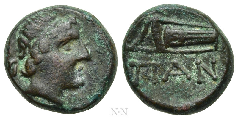 CIMMERIAN BOSPOROS. Pantikapaion. Ae (Circa 200-150 BC). 

Obv: Laureate head ...