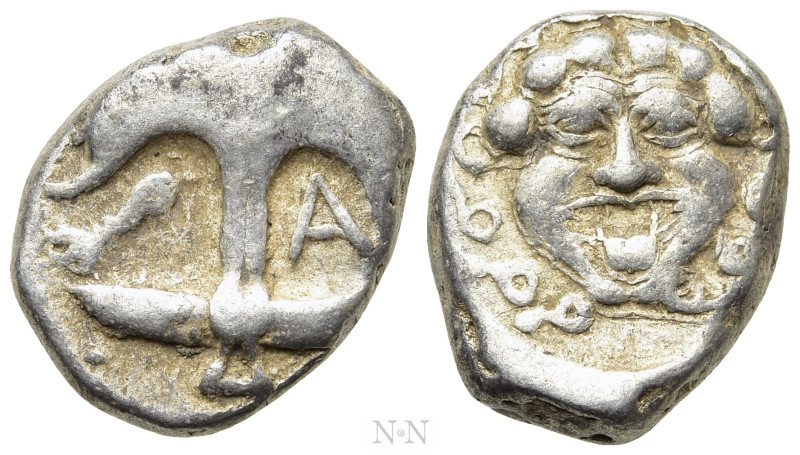 THRACE. Apollonia Pontika. Drachm (Late 5th-4th centuries BC). 

Obv: Upright ...