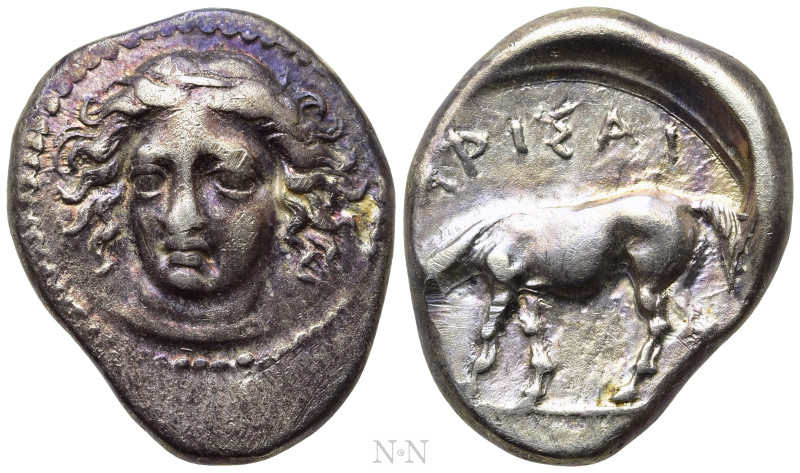 THESSALY. Larissa. Drachm (Circa 400-370 BC). 

Obv: Head of the nymph Larissa...