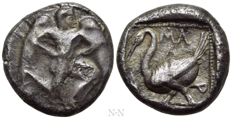 CILICIA. Mallos. Stater (Circa 440-390 BC).

Obv: Winged male figure advancing...