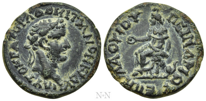 PHRYGIA. Cidyessus. Domitian (81-96). Ae. Flavios Peinarios, high priest. 

Ob...