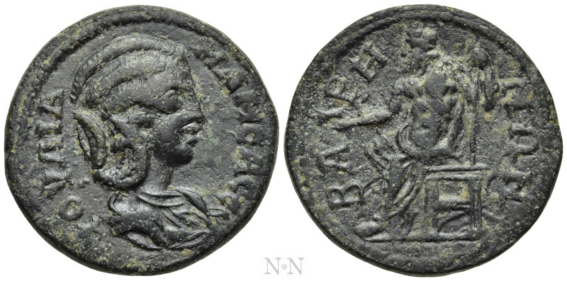 PISIDIA. Baris. Julia Mamaea (Augusta, 222-235). Ae. 

Obv: ΙΟΥΛΙΑ ΜΑΜЄΑ ϹЄ. ...