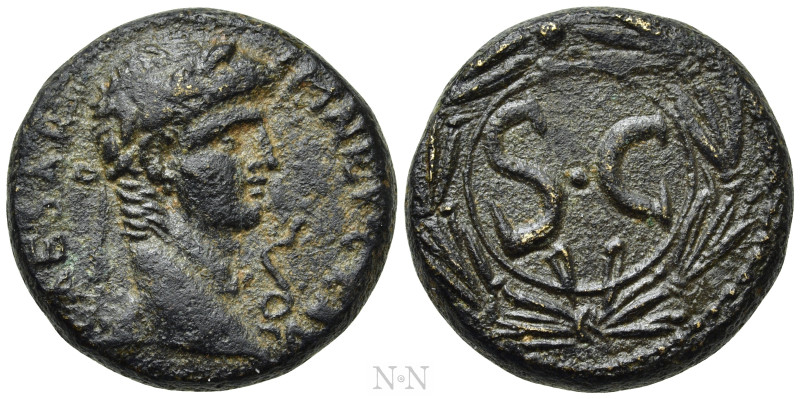 SELEUCIS & PIERIA. Antioch. Nero (54-68). Ae Semis. 

Obv: IM NER CLAV CAESAR....