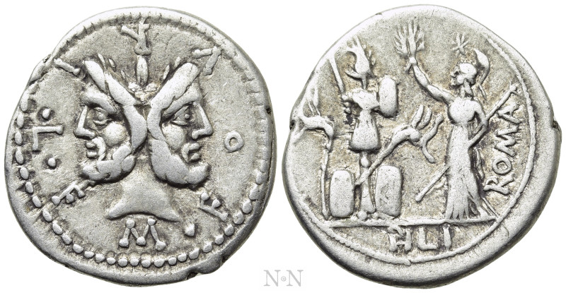 M. FURIUS L.F. PHILUS. Denarius (120 BC). Rome. 

Obv: M FOVRI L F. 
Laureate...