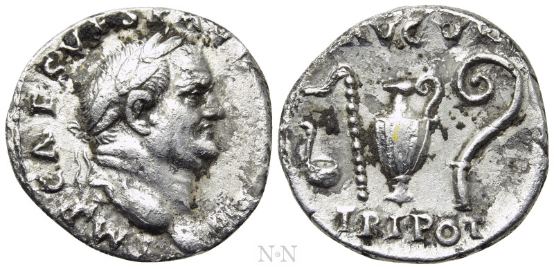 VESPASIAN (69-79). Denarius. Rome. 

Obv: IMP CAES VESP AVG P M. 
Laureate he...