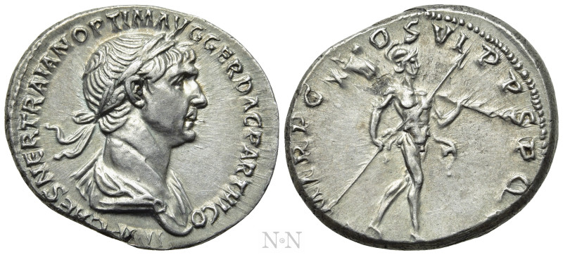 TRAJAN (98-117). Denarius. Rome. 

Obv: IMP CAES NER TRAIAN OPTIM AVG GER DAC ...