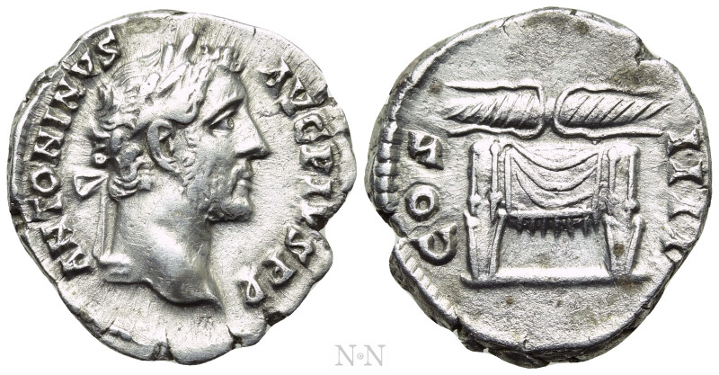 ANTONINUS PIUS (138-161). Denarius. Rome. 

Obv: ANTONINVS AVG PIVS P P. 
Lau...