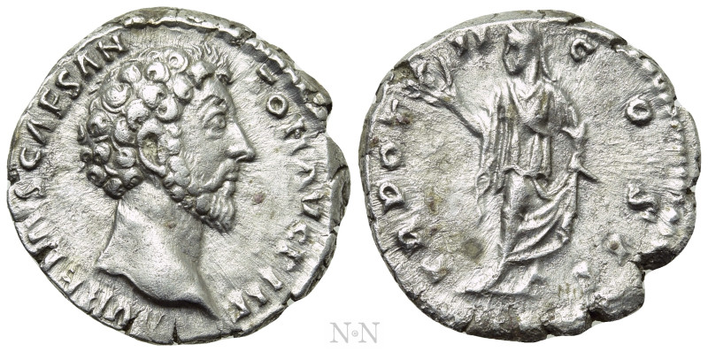 MARCUS AURELIUS (Caesar, 139-161). Denarius. Rome. 

Obv: AVRELIVS CAES ANTON ...