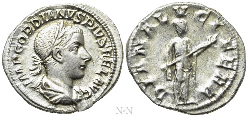 GORDIAN III (238-244). Denarius. Rome.

Obv: IMP GORDIANVS PIVS FEL AVG.
Laur...