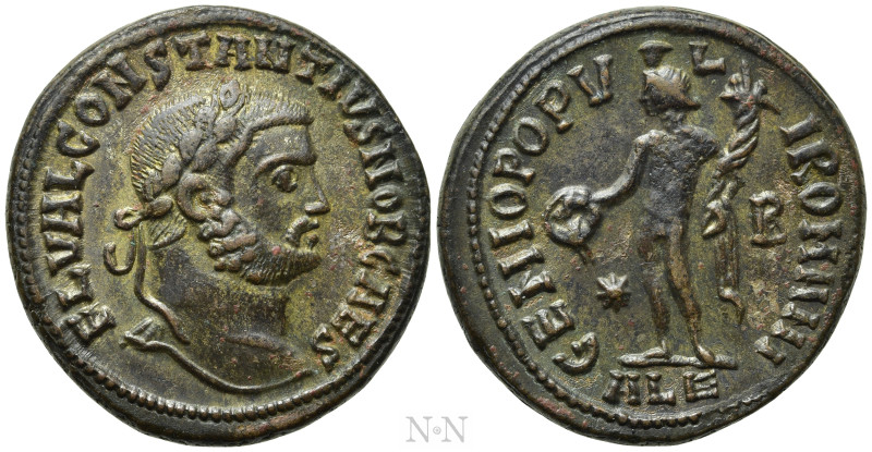 CONSTANTIUS I (Caesar, 293-305). Follis. Alexandria. 

Obv: FL VAL CONSTANTIVS...