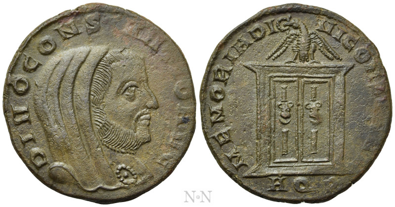 DIVUS CONSTANTIUS I (Died 306). Follis. Aquileia. Struck under Maxentius. 

Ob...