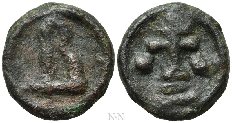 BASIL I THE MACEDONIAN (867-886). Ae. Cherson. 

Obv: Large B set upon base.
...