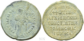 BYZANTINE LEAD SEALS. Photios, Patriarch of Constantinople (858-867, 877-886). Seal - Bulla