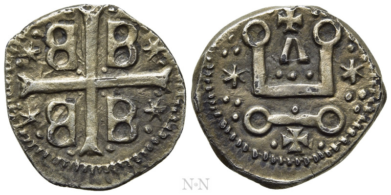 ITALY. Genova. Francesco I Gattilusio (Lord of Lesbos, 1355-1384). BI Denaro. My...