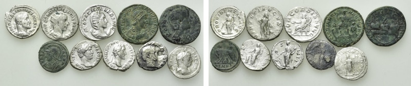 10 Roman Coins. 

Obv: .
Rev: .

. 

Condition: See picture.

Weight: g...