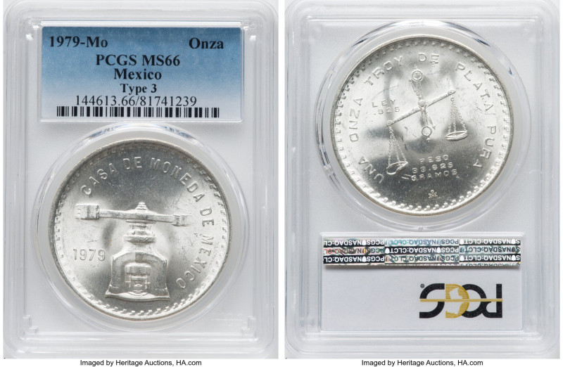 Estados Unidos Onza 1979-Mo MS66 PCGS, Mexico City mint, KM-M49B.3. Type 3. HID0...