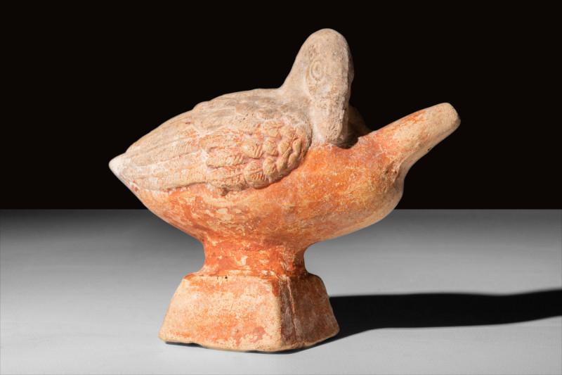 ROMAN POTTERY SWAN BABY FEEDER VESSEL

 Ca. 1st-4th Century AD
 An adorable p...