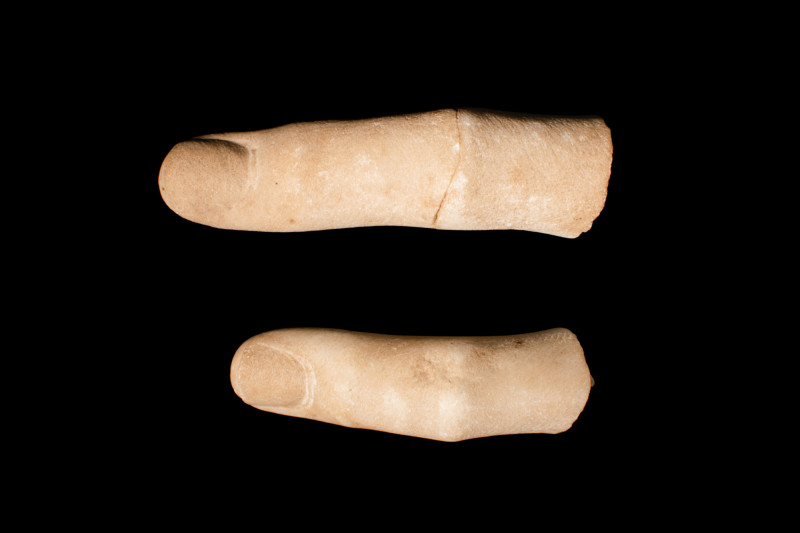 TWO ROMAN MARBLE FINGERS

 Ca. AD 100 - 200
 A pair marble fingers from the s...