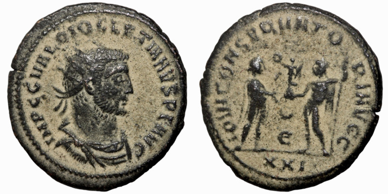 Diocletian, 284-305. Antoninianus (bronze, Antioch. IMP C C VAL DIOCLETIANVS P F...