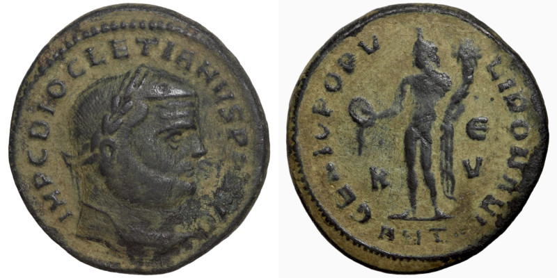 Diocletian 284-305 Follis Bronze
26mm 7,26g