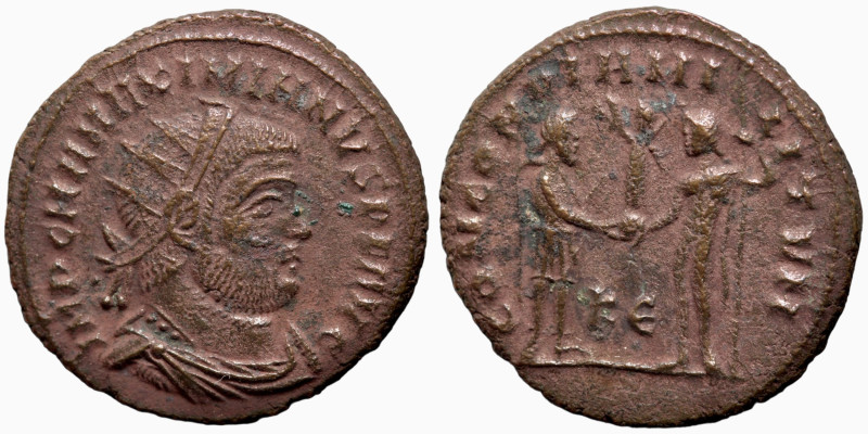 Maximianus. (285-295 AD). Æ Antoninian. Obv: IMP CMA MAXIMIANVS PF AVG. radiate ...