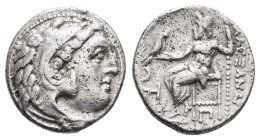 KINGS of MACEDON. Alexander III The Great.(336-323 BC).Kolophon.Drachm.

Obv : Head of Herakles right, wearing lion skin.

Rev : AΛΕΞΑΝΔΡΟΥ.
Zeus seat...
