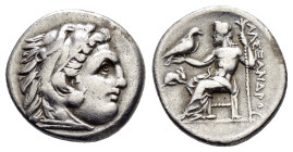 KINGS of MACEDON. Alexander III The Great.(336-323 BC).Lampsakos.Drachm.

Obv : Head of Herakles right, wearing lion skin.

Rev : AΛΕΞΑΝΔΡΟΥ.
Zeus sea...