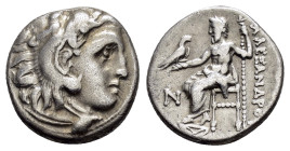 KINGS of MACEDON. Alexander III The Great.(336-323 BC).Kolophon.Drachm.

Obv : Head of Herakles right, wearing lion skin.

Rev : AΛΕΞΑΝΔΡΟΥ.
Zeus seat...