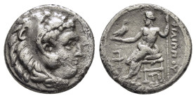 KINGS of MACEDON. Philip III Arrhidaios (323-317 BC).Sardes.Drachm.

Obv : Head of Herakles right, wearing lion skin.

Rev : ΦΙΛΙΠΠΟΥ.
Zeus seated lef...