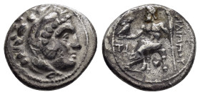 KINGS of MACEDON. Philip III Arrhidaios (323-317 BC).Sardes.Drachm.

Obv : Head of Herakles right, wearing lion skin.

Rev : ΦΙΛΙΠΠΟΥ.
Zeus seated lef...