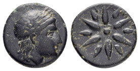MYSIA. Gambrion.(4th century BC).Ae.

Obv : Laureate head of Apollo right.

Rev : ΓΑΜ.
Star.
SNG France 908-1021; SNG Copenhagen 146-149.

Condition :...