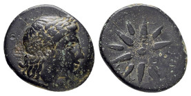 MYSIA. Gambrion.(4th century BC).Ae.

Obv : Laureate head of Apollo right.

Rev : ΓΑΜ.
Star.
SNG France 908-1021; SNG Copenhagen 146-149.

Condition :...