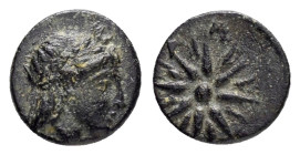MYSIA. Gambrium.(4th century BC).Ae.

Obv : Laureate head right.

Rev : ΓAM.
Star.
SNG Copenhagen 150-152.

Condition : Good very fine.

Weight : 0.85...