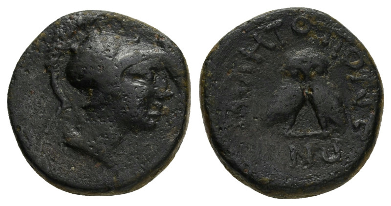 MYSIA. Miletopolis.(2nd-1st centuries BC).Ae.

Obv : Helmeted head of Athena rig...