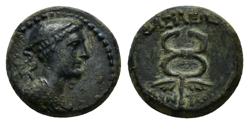 KINGS of GALATIA. Amyntas (36-25 BC).Uncertain mint.Ae.

Obv : Draped bust of He...