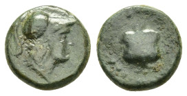 PAMPHYLIA. Side.(1st century BC).Aw.

Obv : Pomegranate.

Rev : Helmeted bust of Athena right.
SNG von Aulock 4804.

Condition : Good very fine.

Weig...