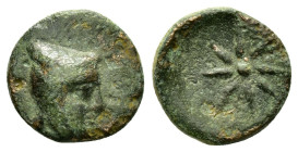 KINGS of CAPPADOCIA. Ariarathes III (Circa 230-220 BC). Ae. 

Obv : Head right, wearing bashlyk.

Rev : Large eight rayed star.

Condition : Good very...