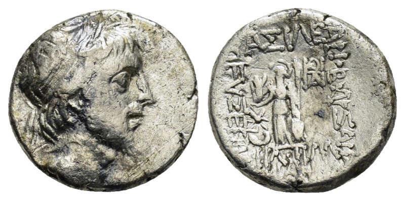 KINGS of CAPPADOCIA.Ariobarzanes III.(52-42 BC).Drachm.

Obv : Diademed head rig...