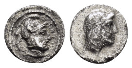 CILICIA. Tarsos. Tarkumuwa (Datames) (Satrap of Cilicia and Cappadocia, 384-361 BC). Obol.


Obv : Draped bust of female (Aphrodite?) right, wearing t...