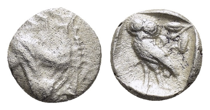 CILICIA. Uncertain.(Circa 4th century BC). Obol.

Obv : Forepart of Pegasos left...