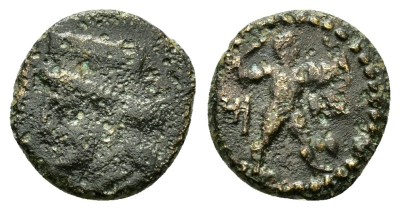 CYPRUS. Kition. Melekiathon.(Circa 392-362 BC). Ae.

Obv : Herakles in fighting ...