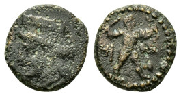 CYPRUS. Kition. Melekiathon.(Circa 392-362 BC). Ae.

Obv : Herakles in fighting stance right, holding club and bow, and with lion skin draped over arm...