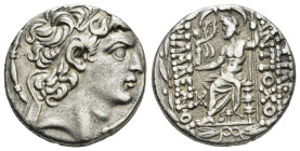 SELEUKID KINGS of SYRIA.Philip I Philadelphos (Circa 95-83 BC).Antioch on the Orontes.. Tetradrachm.

Obv : Diademed head right.

Rev : ΒΑΣΙΛΕΩΣ ΦΙΛΙΠ...