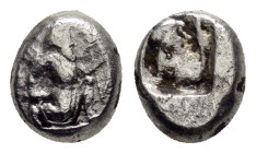 ACHAEMENID EMPIRE. Time of Xerxes II to Artaxerxes III (Circa 420-350 BC).Sardes.1/4 Siglos. 

Obv : Persian king in kneeling-running stance right, ho...