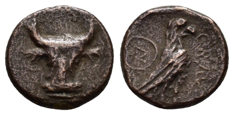 ASIA MINOR. Uncertain.(Circa 1st century).Ae.

Obv : Head of bull facing.

Rev :...