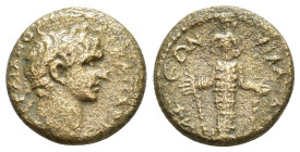 LYDIA. Philadelphia. Trajan (98-117). Ae.

Obv : TPAIANOC AY KAICAP.
Laureate head right.

Rev : ΦIΛAΔEΛΦEΩN.
Artemis Ephesia standing facing.
SNG Cop...