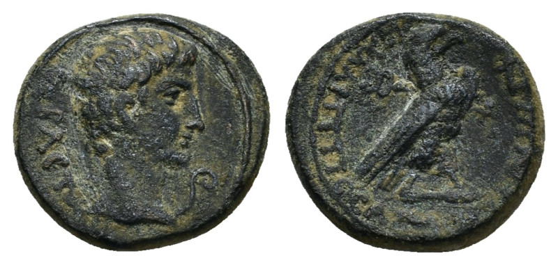 PHRYGIA. Amorium. Augustus (27 BC-14 AD). Ae. 

Obv : CЄBACTOC.
Bare head right;...