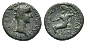 PHRYGIA.Amorium. Claudius.(41-54).Ae.

Obv : ΤΙ ΚΛΑΥΔΙΟϹ ΚΑΙϹΑΡ.
Pedon and Katon, magistrates. Laureate head right.

Rev : [ΕΠΙ] ΠΕΔΩΝΟϹ ΚΑΙ ΚΑΤΩΝΟϹ Α...